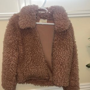 muave fuzzy coat